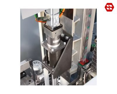 MOTION OF THE SAW HEAD POWERED BY BRUSHLESS MOTOR ON A SCREW NUT