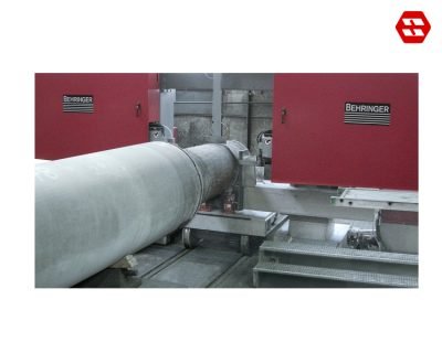 SPECIAL Large bandsaw with split machine base for trolley application