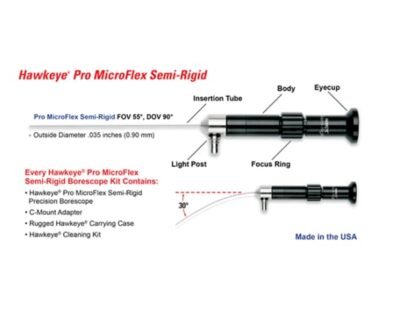 Hawkeye Pro MicroFlex Semi-Rigid Borescopes